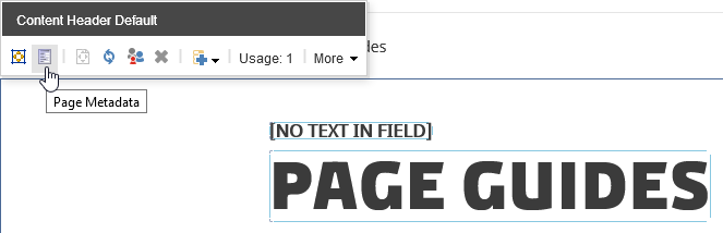 Page Metadata Button